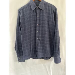 Men’s Zachary/Prell dark blue long sleeve button down size sm. 100% cotton